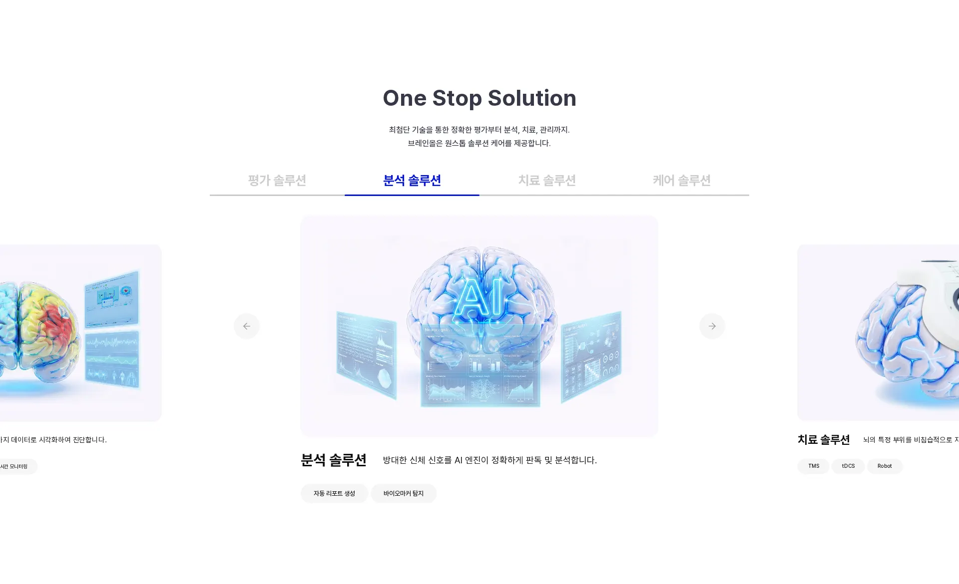 브레인올 서비스 소개 섹션