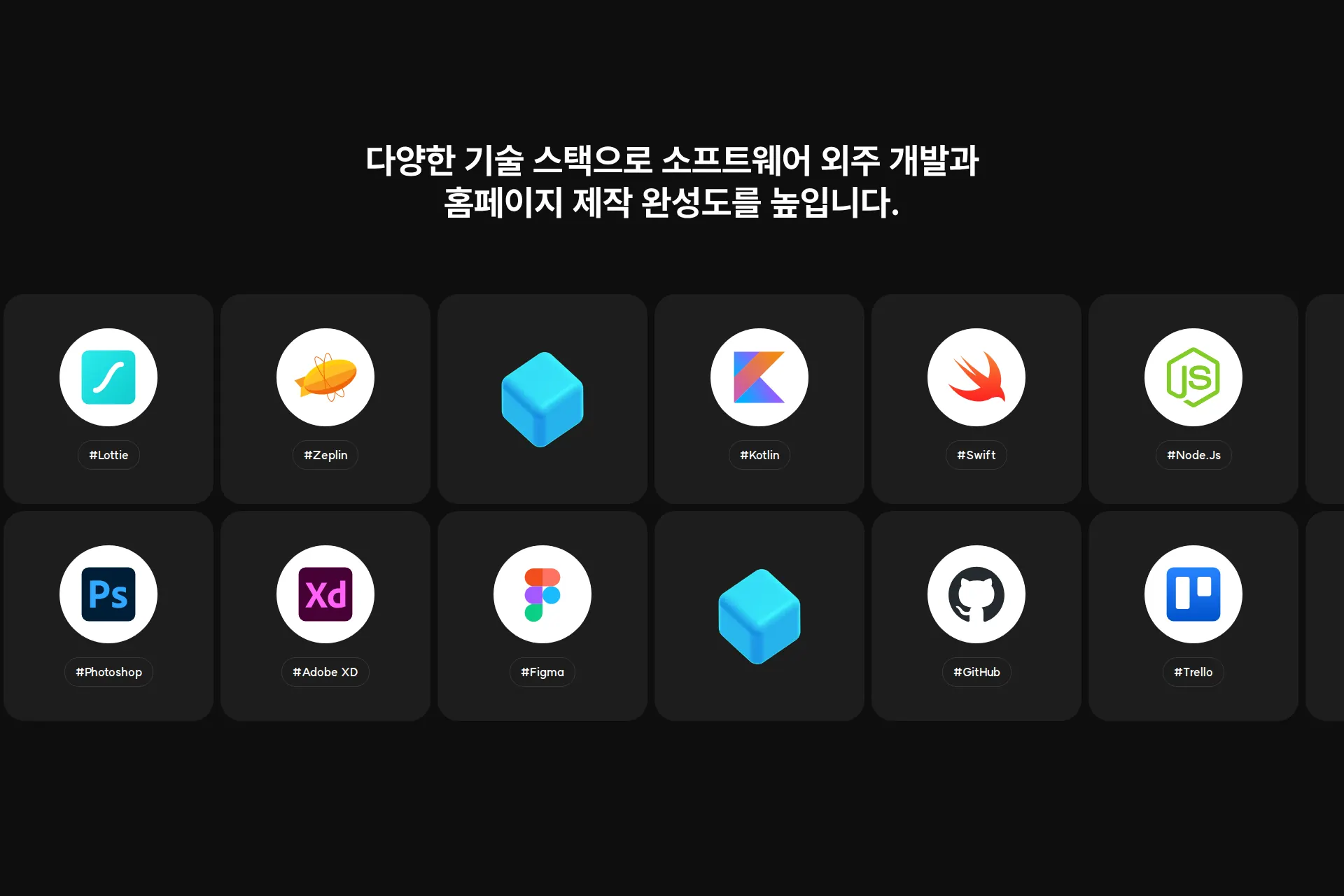 디펙트럼(Dpectrum) 파트너 로고 섹션