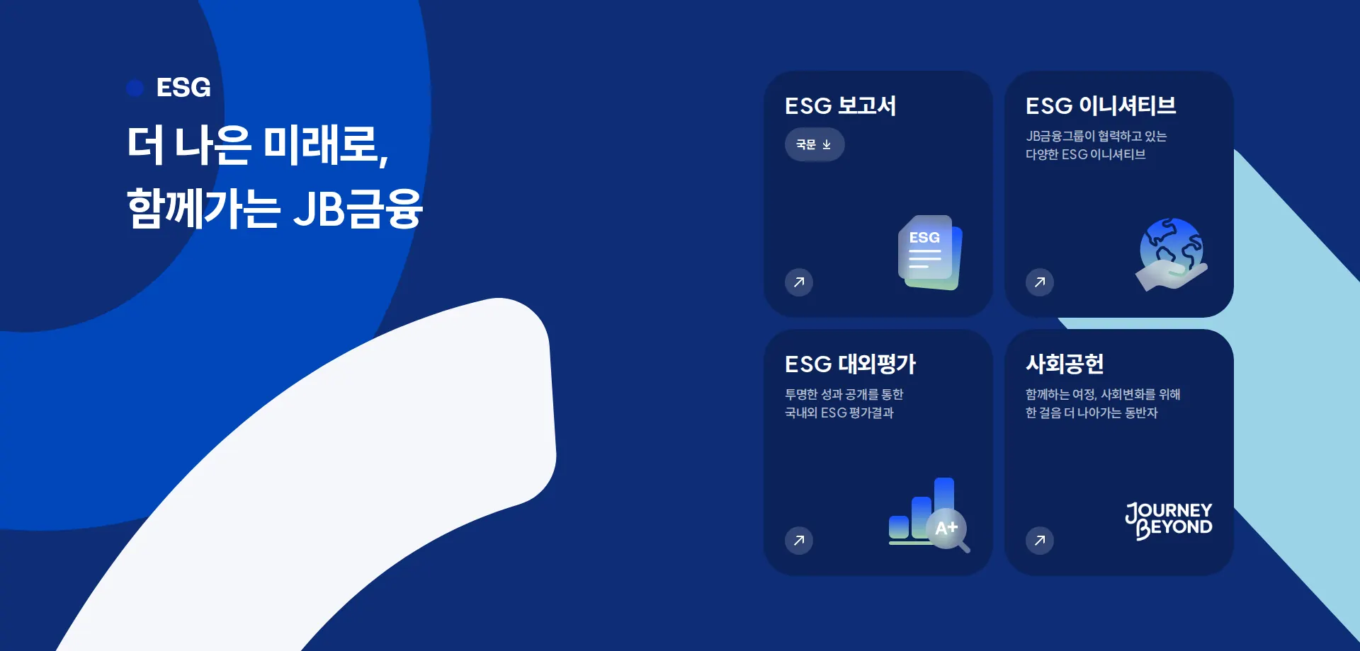 JB금융그룹 ESG·사회공헌 섹션
