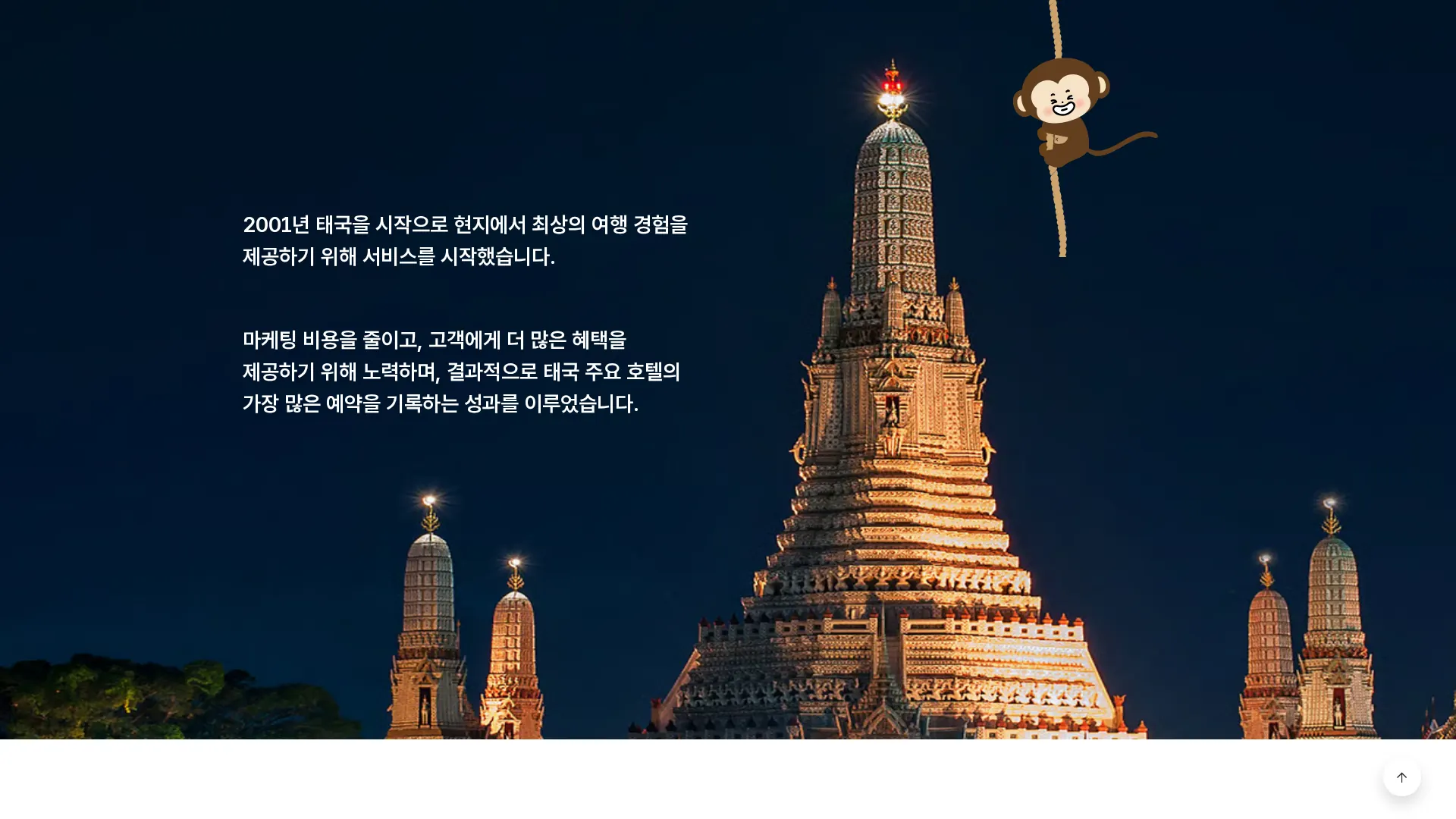 호텔·골프·투어·스파‧입장권 회사 소개 섹션