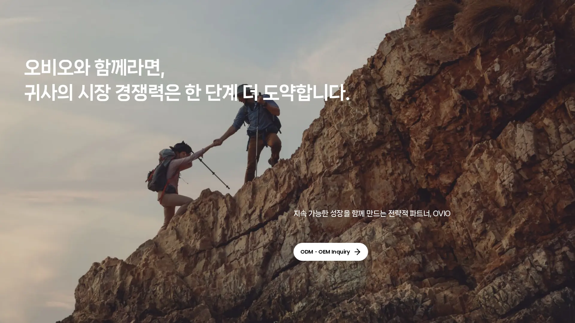 OVIO 행동 유도 배너 섹션