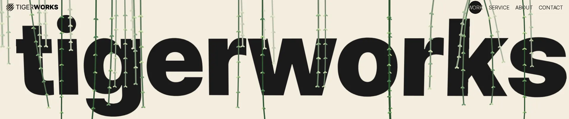 TIGERWORKS 헤더 섹션